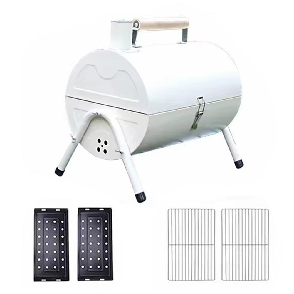 Barbecue Grill Portable Dual Purpose BBQ Grill Heating Stoves Large Rack Net Firewood Stove Camping Barbecue Heating Stoves