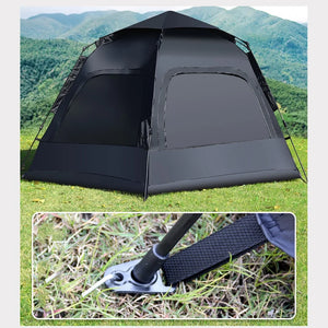 Waterproof Instant Camping Tent - 2/3/4 Person Easy Quick Setup Dome Family Tents for Camping, Beach Tent